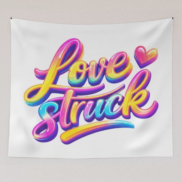 Item preview, Love Struck Quote Design — Colorful Romantic Typography | Cute Positive Love Art designed and sold by AlexLineArt.