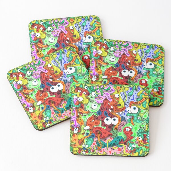Item preview, Color Tiles #1A - A colony of sticky creatures designed and sold by liquid-print.
