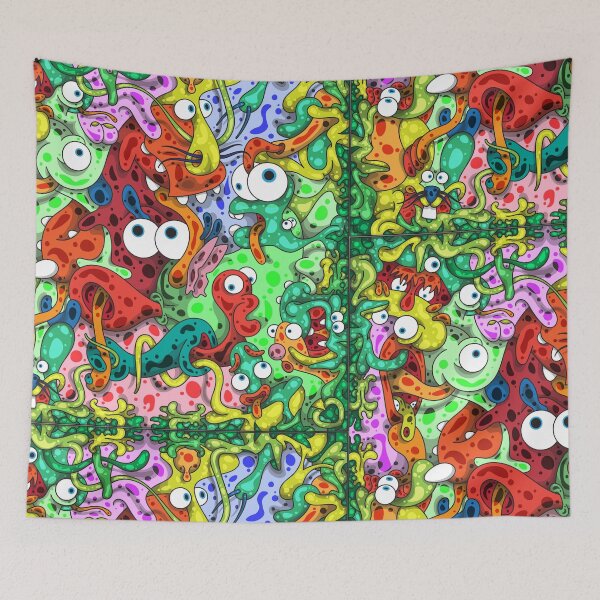 Item preview, Color Tiles #1A - A colony of sticky creatures designed and sold by liquid-print.