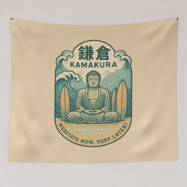 Item preview, Calm Waves Hold Kamakura’s Quiet Strength designed and sold by EdvvinStudios.