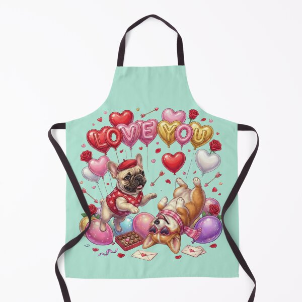 Item preview, Funny French Bulldog & Corgi Puppy Valentine's Day | Love You Balloons & Sunglasses designed and sold by E-SarnEdge.