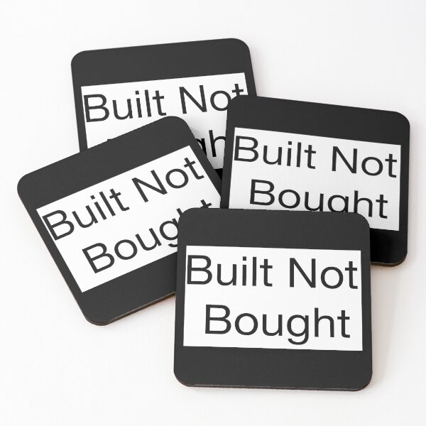 Item preview, Built not Bought - Minimal Motivational Text Design designed and sold by Mind_Focus.