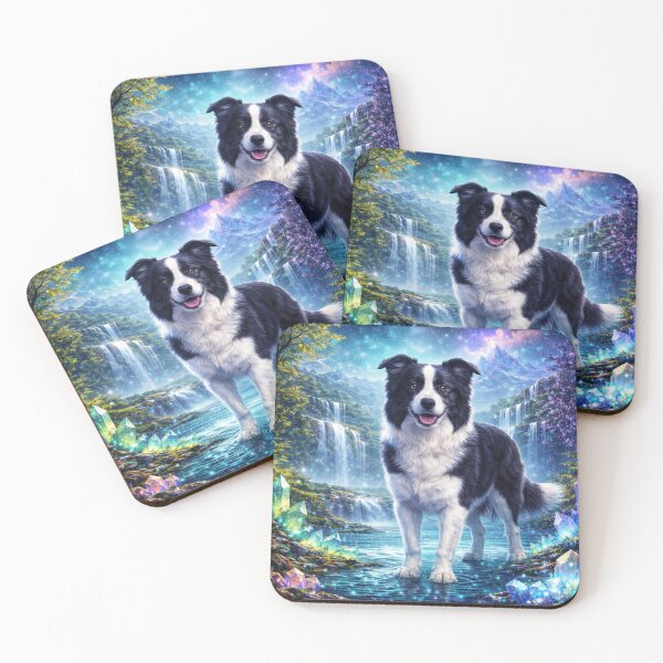 Item preview, Border Collie — Faceted Night Howl designed and sold by GeoWild Designs.