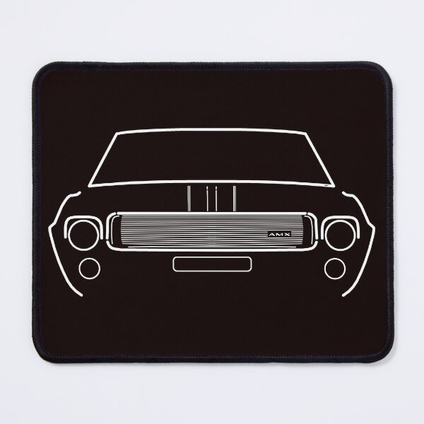 Item preview, AMC AMX classic 1960s American muscle car outline white designed and sold by soitwouldseem.