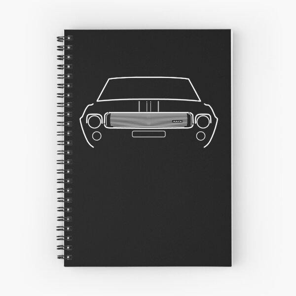 Item preview, AMC AMX classic 1960s American muscle car outline white designed and sold by soitwouldseem.