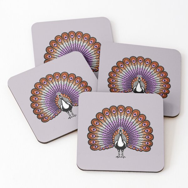 Item preview, Lesbian Pride Flag Peacock Sapphic Orange Purple designed and sold by TackyTime.