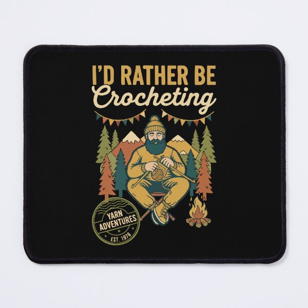 Item preview, Id Rather Be Crocheting Crochet Lover, Knitting, designed and sold by LuminOrb.