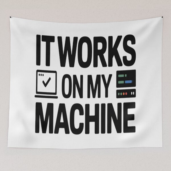 Item preview, It Works on My Machine – Funny Coding Humor Programmer T-Shirt designed and sold by RMTrendy.