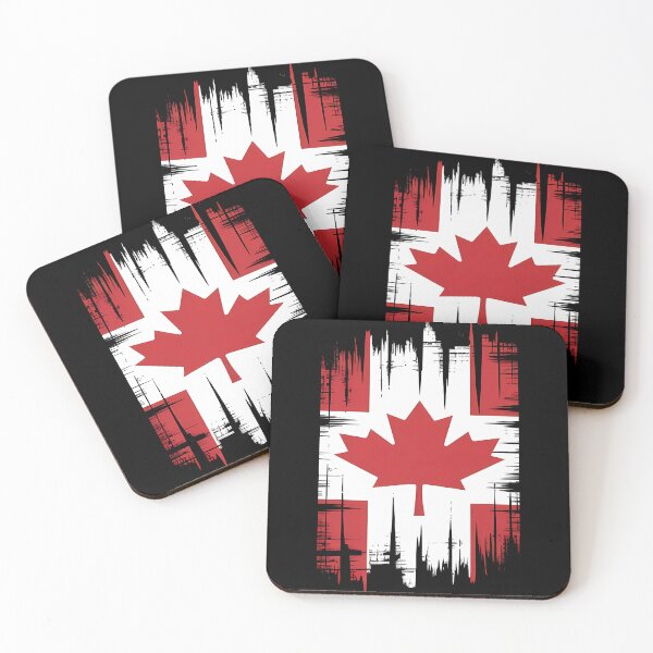 Item preview, Canada Flag Distressed Brushstroke Maple Leaf Art designed and sold by sky11PP.