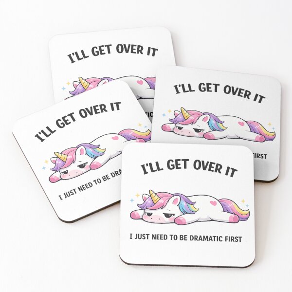 Item preview, Ill Get Over It Dramatic First Cute Flop Unicorn designed and sold by LongIslandDesgn.
