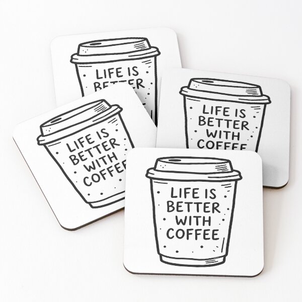 Item preview, Life Is Better With Coffee – Doodle Coffee Cup Design designed and sold by QuietFloww.
