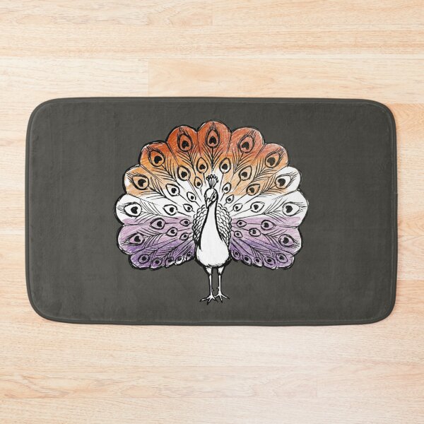 Item preview, Sapphic Peacock Drawing Lesbian Pride Flag Colors Feathers designed and sold by TackyTime.