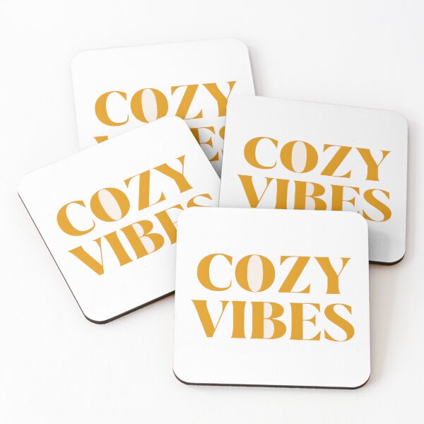 Item preview, Warm Cozy Vibes Typography Design – Retro Aesthetic Quote for Home Decor, Apparel & Seasonal Gifts designed and sold by Bright Nest Studio.