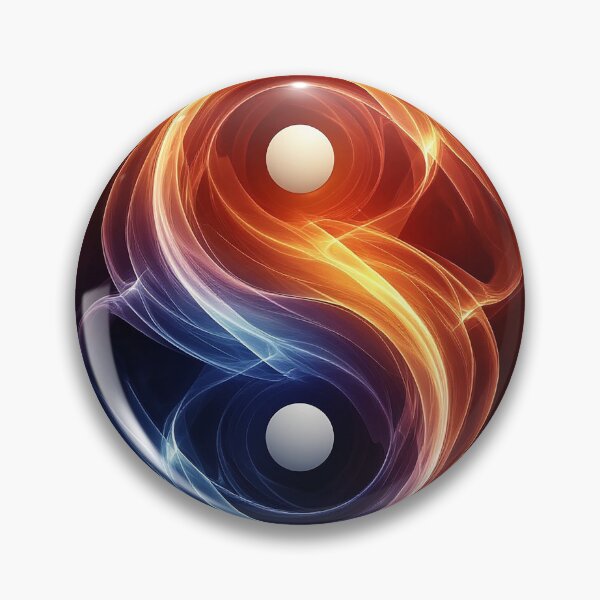 Item preview, Fire and Ice Yin Yang – Energy Balance Abstract Art designed and sold by AmetistLight.
