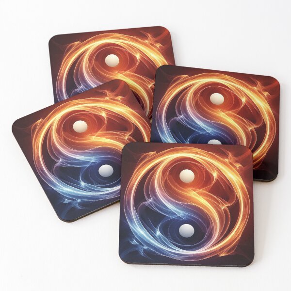 Item preview, Fire and Ice Yin Yang – Energy Balance Abstract Art designed and sold by AmetistLight.