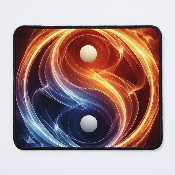 Item preview, Fire and Ice Yin Yang – Energy Balance Abstract Art designed and sold by AmetistLight.