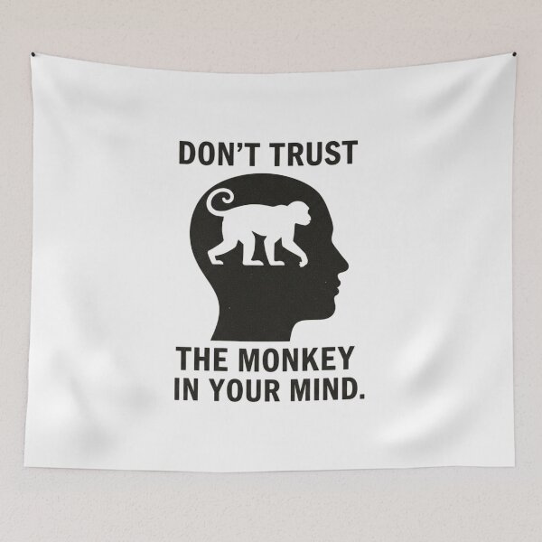Item preview, Crazy Ideas, Monkey in your mind, monkey brain, funnyfits70, Humor, Funny, retro, vintages, funny quotes, animal humor, designed and sold by FunnyFits70.