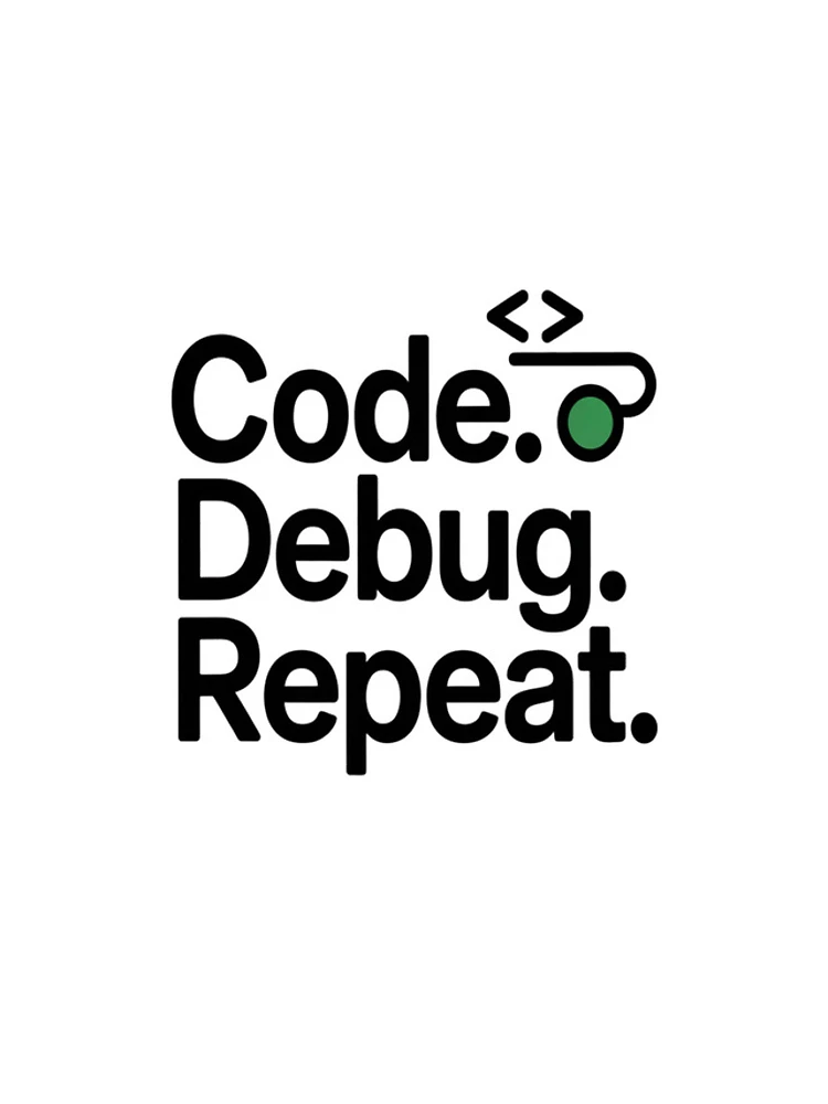 Thumbnail 4 of 4, iPhone Case, Code Debug Repeat – Minimal Programmer Humor Developer Shirt designed and sold by RMTrendy.
