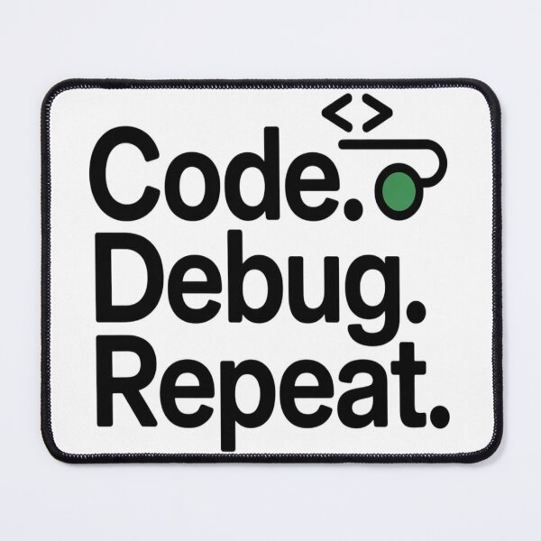 Item preview, Code Debug Repeat – Minimal Programmer Humor Developer Shirt designed and sold by RMTrendy.