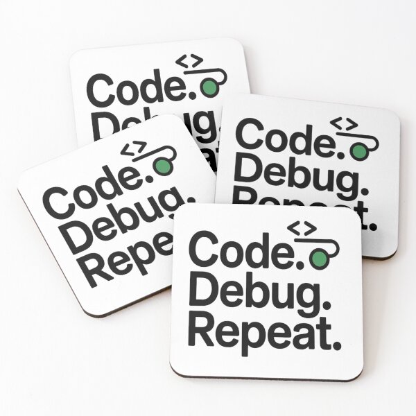 Item preview, Code Debug Repeat – Minimal Programmer Humor Developer Shirt designed and sold by RMTrendy.
