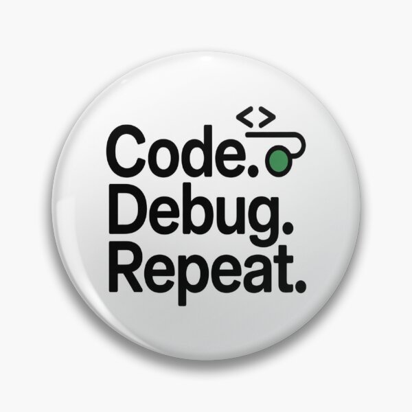 Artikelvorschau, Code Debug Repeat – Minimalistisches Programmiererhumor-Entwickler-Shirt entworfen und verkauft von RMTrendy.