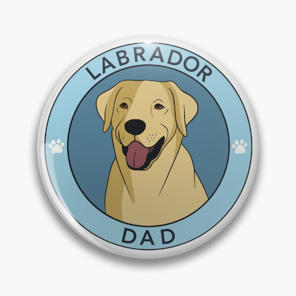 Artikelvorschau, Labrador-Papa-Abzeichen entworfen und verkauft von Stickety Boo.