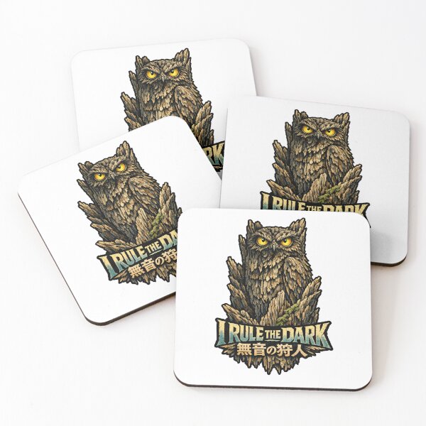 Item preview, I Rule The Dark Silent Hunter Owl Wisdom - Dark Forest Night Bird Alpha Aesthetic - Mystic Owl Tree Bark Texture Design for Goth, Nature Lovers and Wisdom Seekers by Vivaan Studio designed and sold by Vivaan Studio.