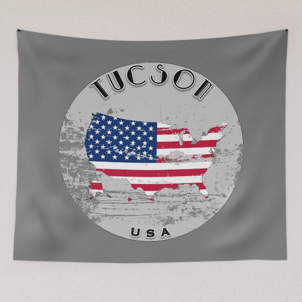 Item preview, Tucson United States of America | Worn Flag Travel Badge designed and sold by World Designs.
