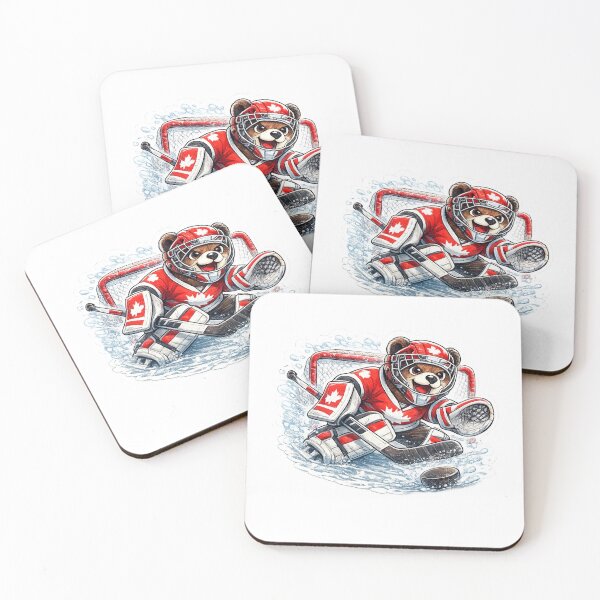 Item preview, Bear Hockey Goalie – Cute Canadian Winter Sports Sticker designed and sold by OndrejsDesign.