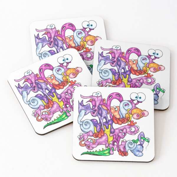 Item preview, Creature #71 - Pastel snails unite designed and sold by liquid-print.