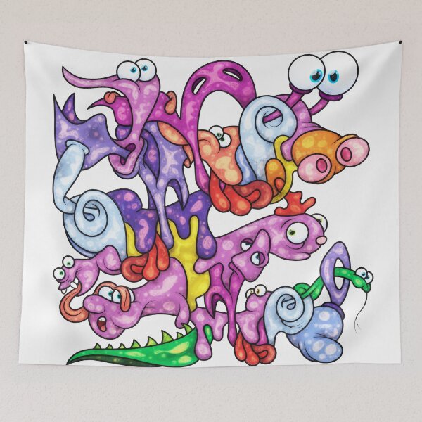 Item preview, Creature #71 - Pastel snails unite designed and sold by liquid-print.