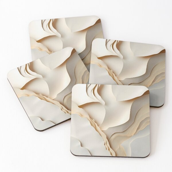 Item preview, Organic Serenity: Modern Minimalist Layered Fluid Abstract Paper Art designed and sold by Cozyartsss.