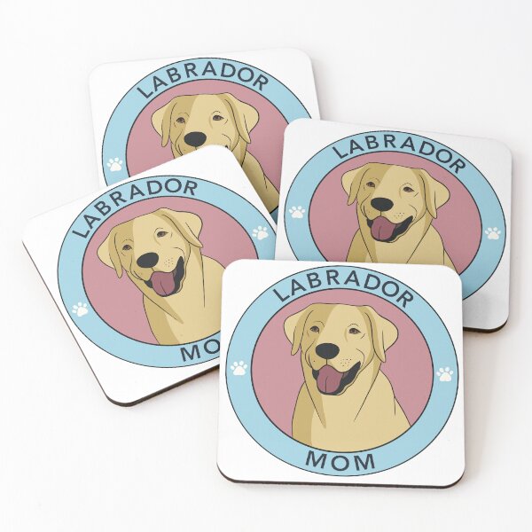 Item preview, Labrador Mom Badge Pink designed and sold by Stickety Boo.
