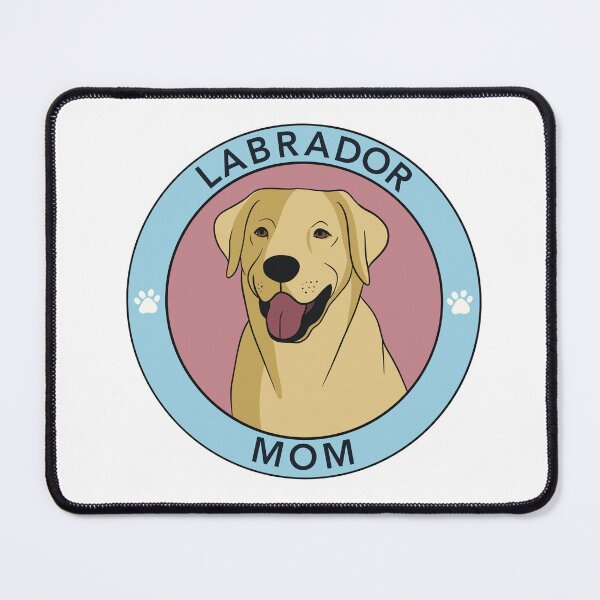 Item preview, Labrador Mom Badge Pink designed and sold by Stickety Boo.
