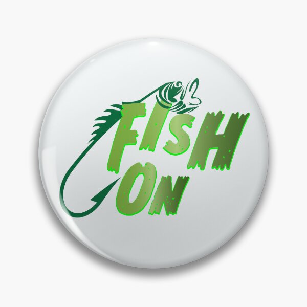 Item preview, Fishing Logo with fishing quote "Fish On" designed and sold by Art-Horizon.