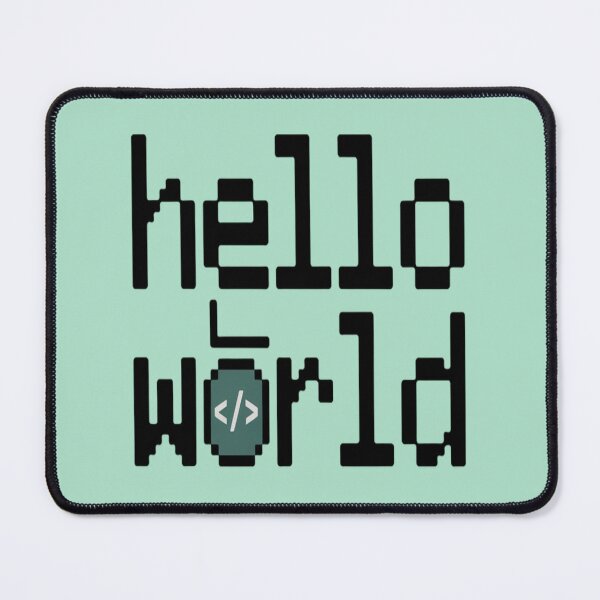 Item preview, Hello World – Classic Programmer Humor Minimal Coding Design designed and sold by RMTrendy.