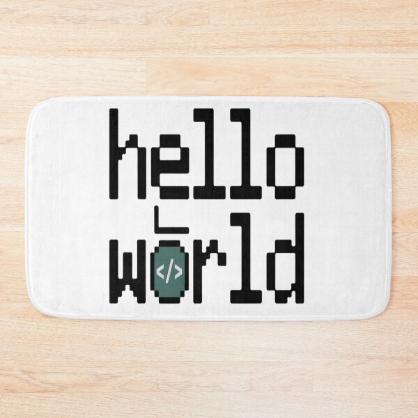 Item preview, Hello World – Classic Programmer Humor Minimal Coding Design designed and sold by RMTrendy.