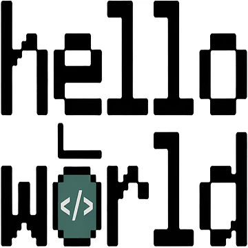 Artwork thumbnail, Hello World – Classic Programmer Humor Minimal Coding Design by RMTrendy