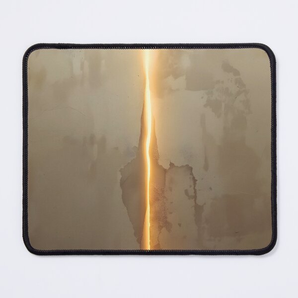 Item preview, The Golden Rift: Abstract Minimalist Glowing Light Portal Wall Art designed and sold by Cozyartsss.