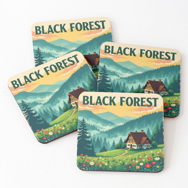 Item preview, Black Forest, Germany: Vintage-Style Painterly Travel Poster designed and sold by LSVart.