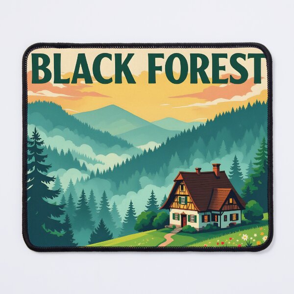 Item preview, Black Forest, Germany: Vintage-Style Painterly Travel Poster designed and sold by LSVart.