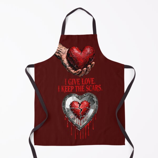 Item preview, I Give Love I Keep The Scars – Broken Heart Valentine Anti Love Shirt designed and sold by Maximilianos.
