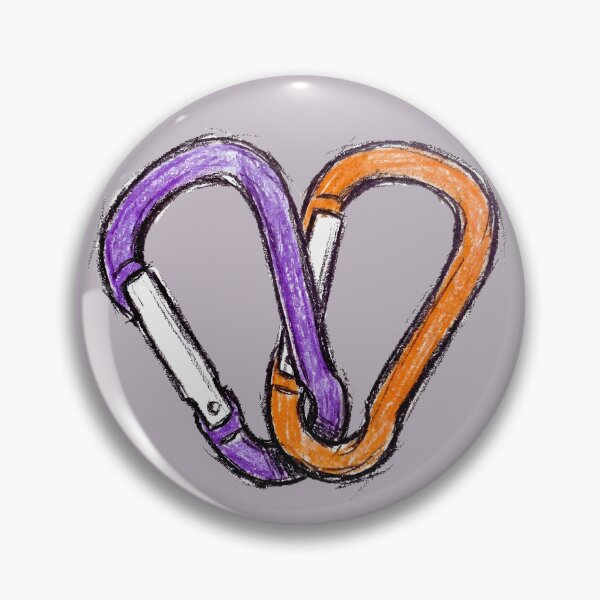 Item preview, Carabiner Heart Drawing Subtle Lesbian Art Sapphic Love designed and sold by TackyTime.