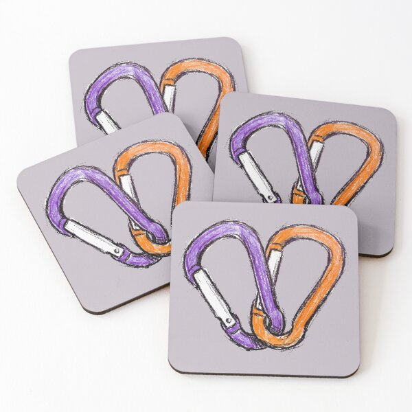Item preview, Carabiner Heart Drawing Subtle Lesbian Art Sapphic Love designed and sold by TackyTime.