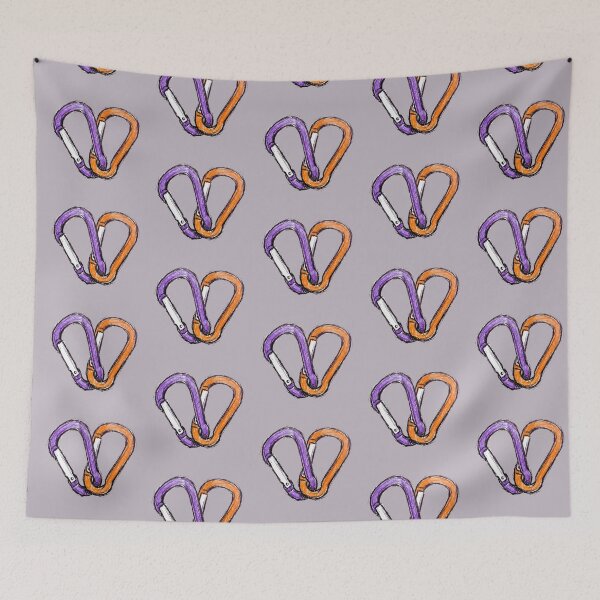 Item preview, Carabiner Heart Drawing Subtle Lesbian Art Sapphic Love designed and sold by TackyTime.