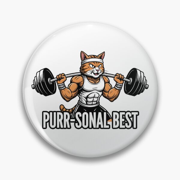 Item preview, cat weightlifting barbell cat designed and sold by Uglyandcute.