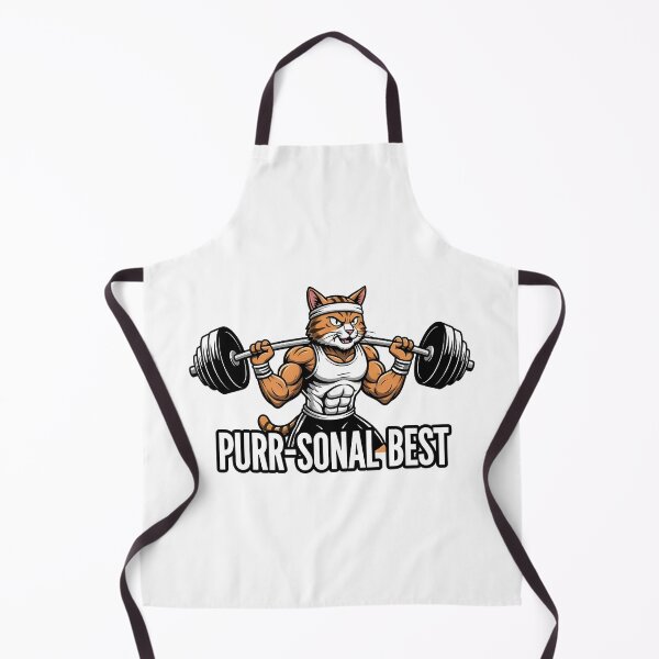 Item preview, cat weightlifting barbell cat designed and sold by Uglyandcute.
