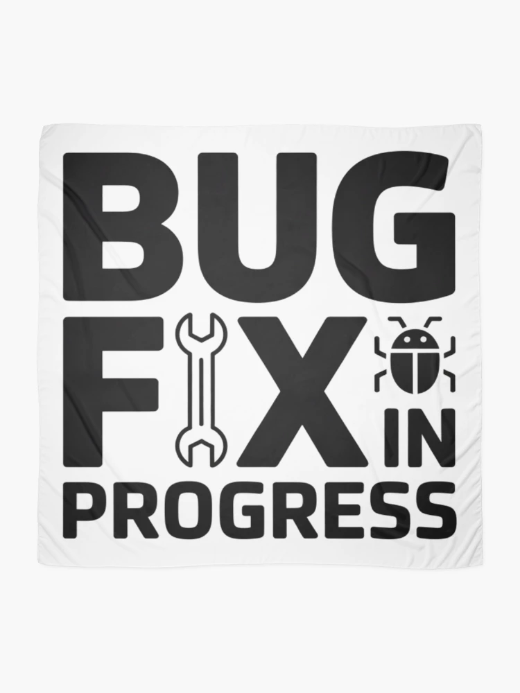 Thumbnail 2 of 3, Scarf, Bug Fix in Progress – Funny Developer Debugging Humor Design designed and sold by RMTrendy.
