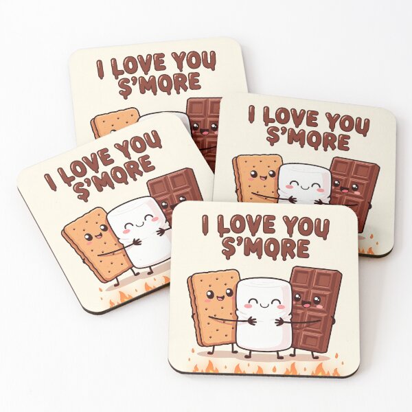 Item preview, Love You S’more Funny Camping Food Pun Valentines Day Sticker Shirt Gift designed and sold by GiftsForge.