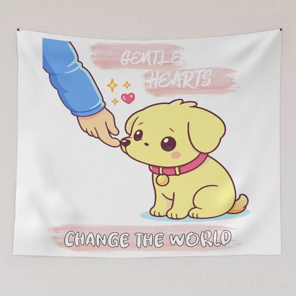 Item preview, Gentle Hearts Change the World – Cute Puppy Kindness T-Shirt designed and sold by ArtiFize Store.